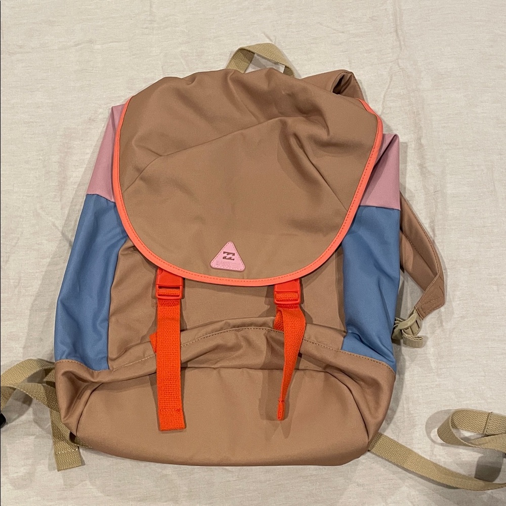Billabong Colorful Backpack with Orange Straps